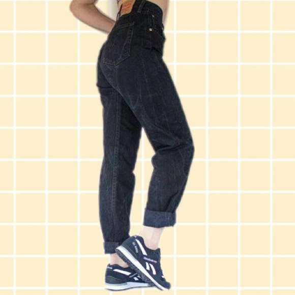 Boyfriend jeans mom jeans black vintage pants